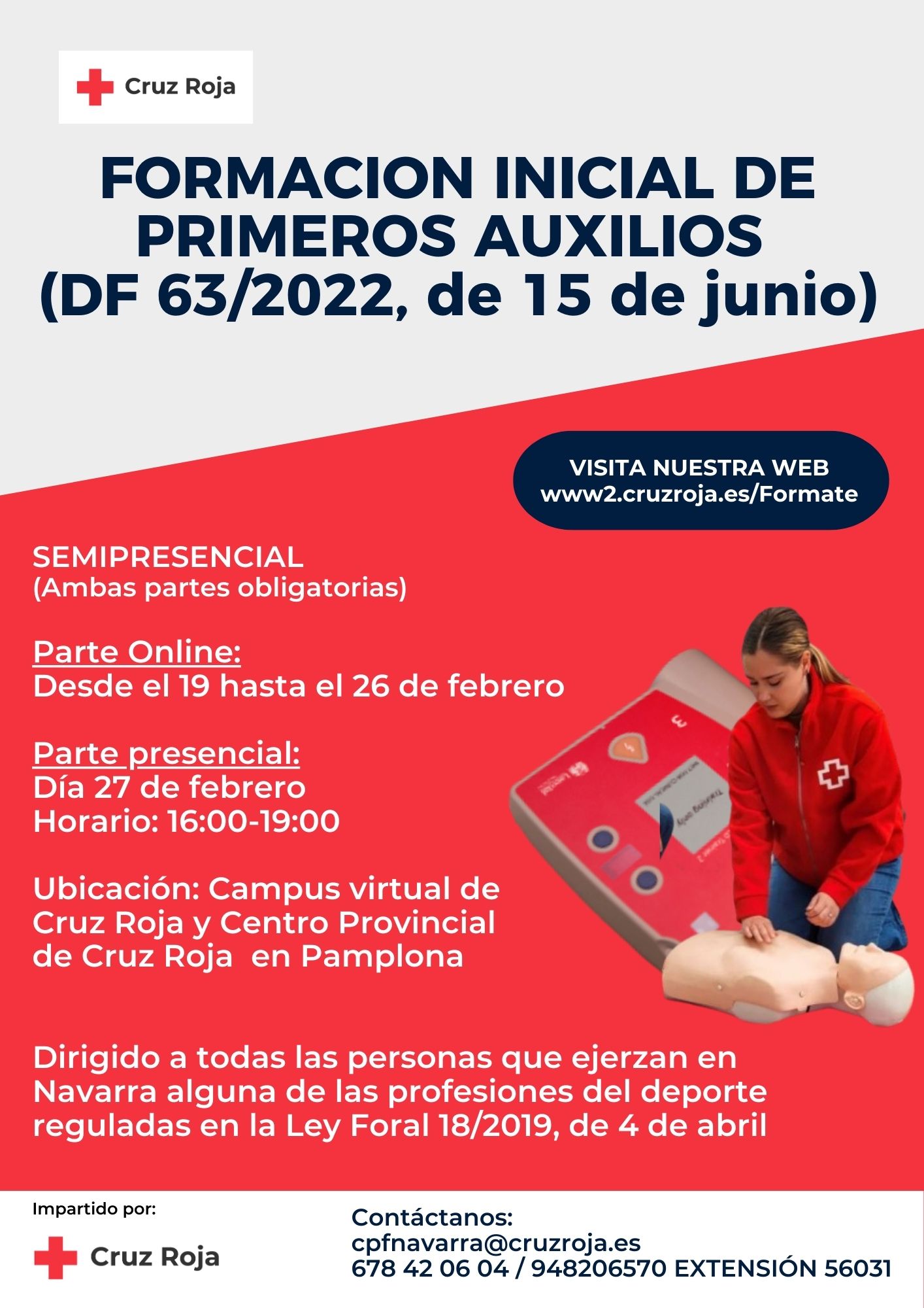 Pr&oacute;ximo Curso Formaci&oacute;n Inicial de Primeros Auxilios (febrero 2026)